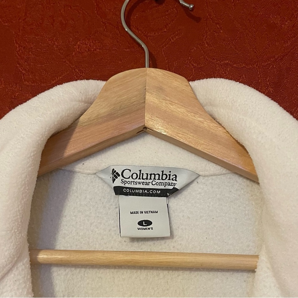 Columbia Women's Ivory Fleece Full Zipper Jacket Size Large - Picture 4 of 6